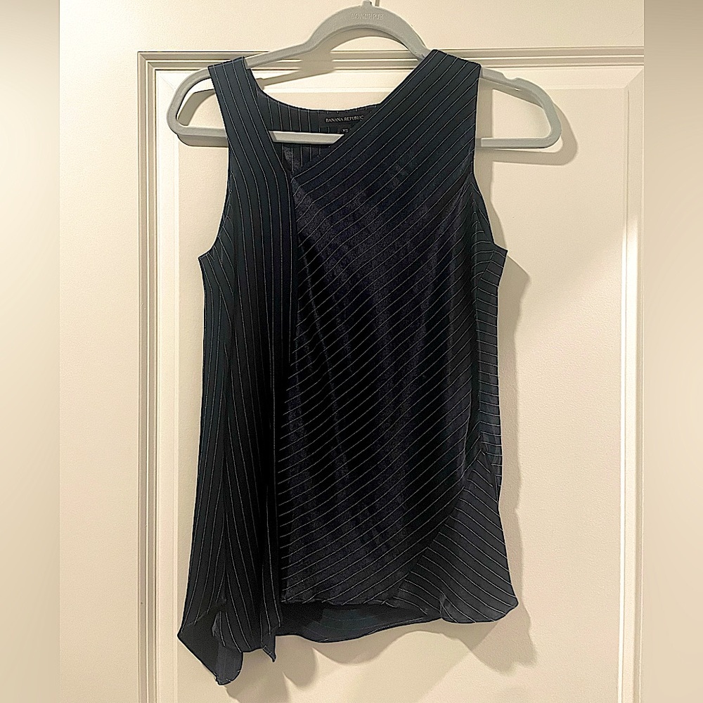 Banana Republic Silky Pinstripe Top